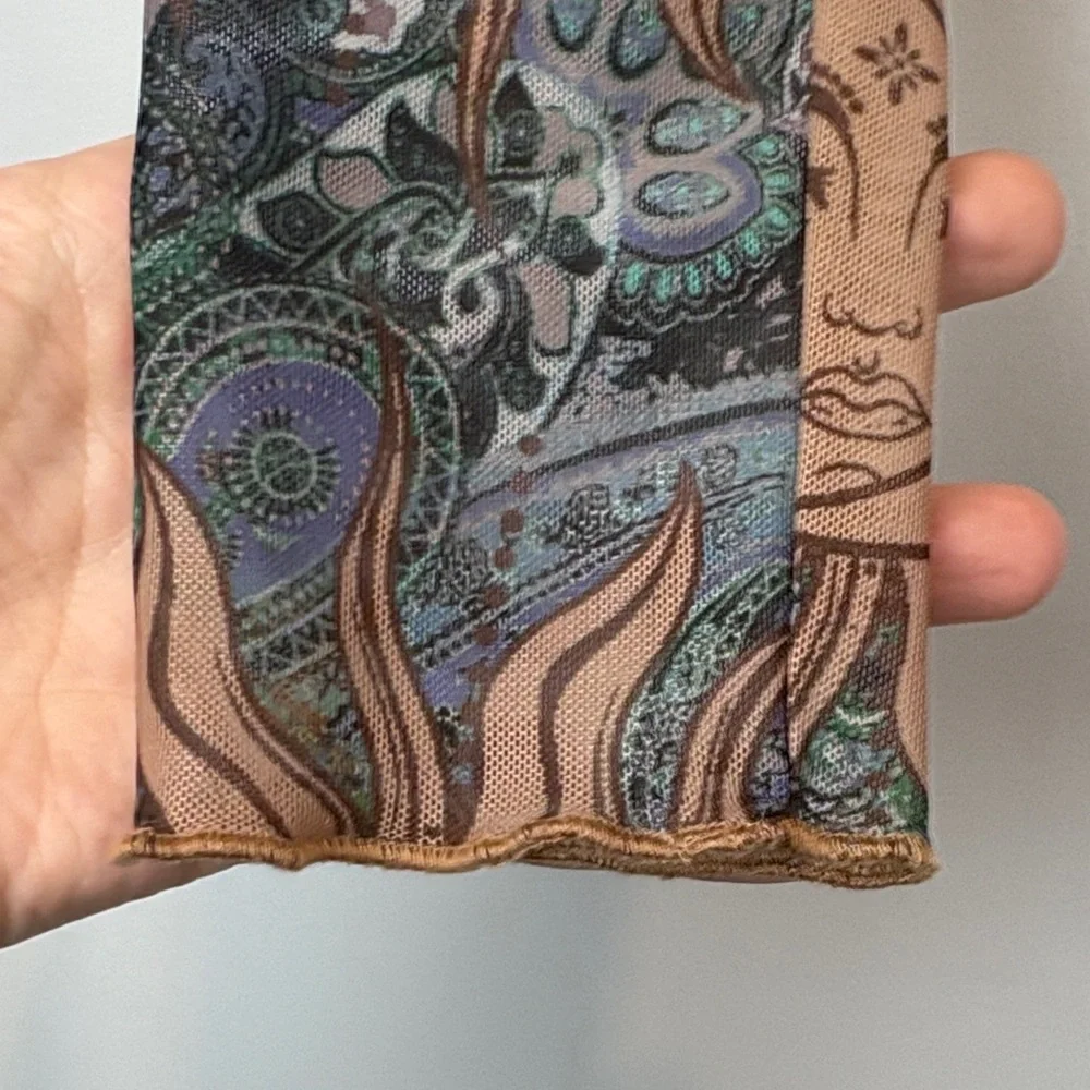 Sheer Celestial Mesh Crop Top with Lettuce Hem | Boho Layering Piece - Picture 6 of 9